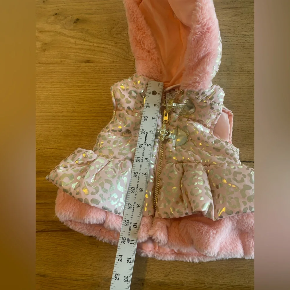 Little‎ Lass Pink and Gold Leopard Vest